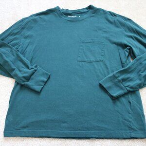 Abercrombie & Fitch Long Sleeve Pocket Tee - Teal Green